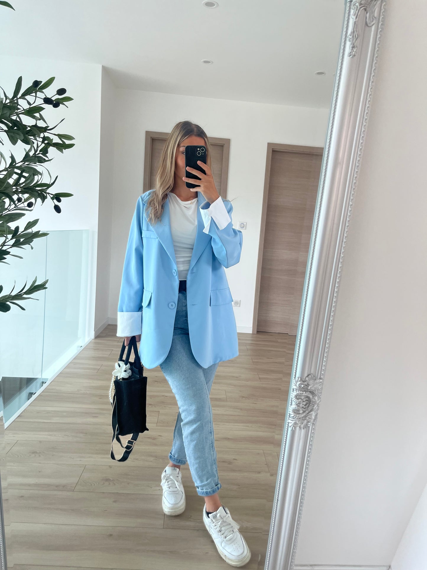 Blazer bleu ciel