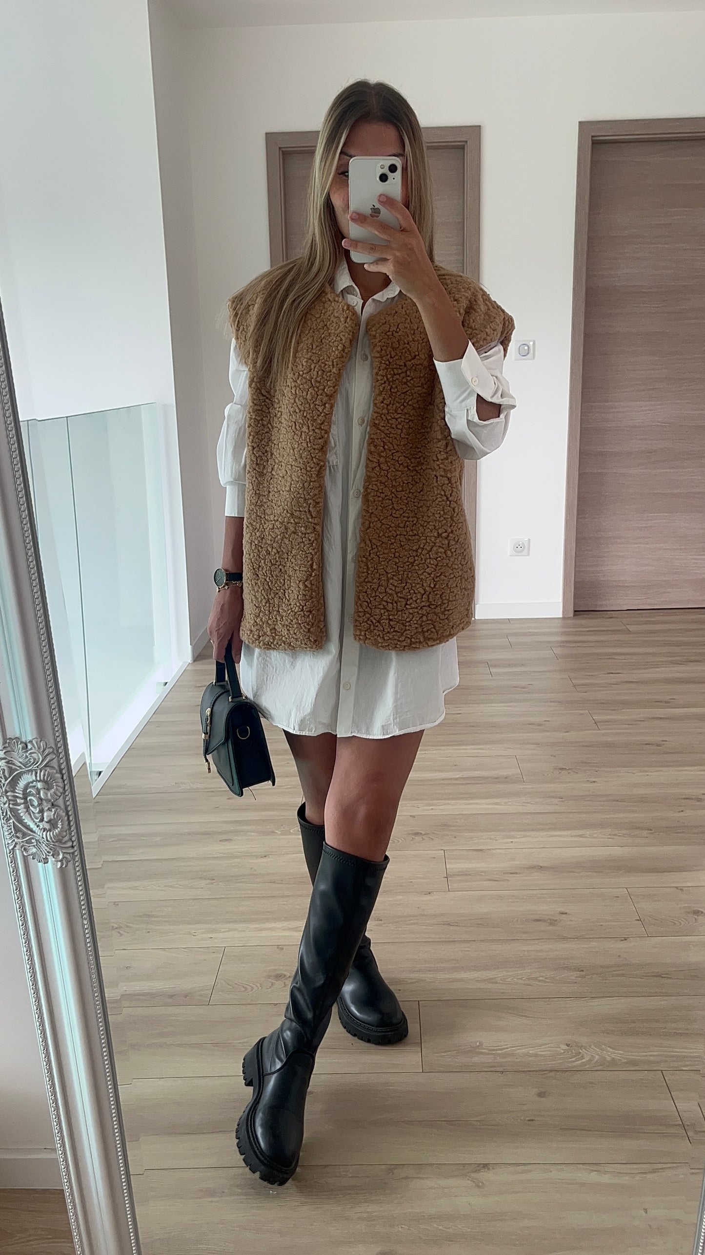 Veste sans manche beige