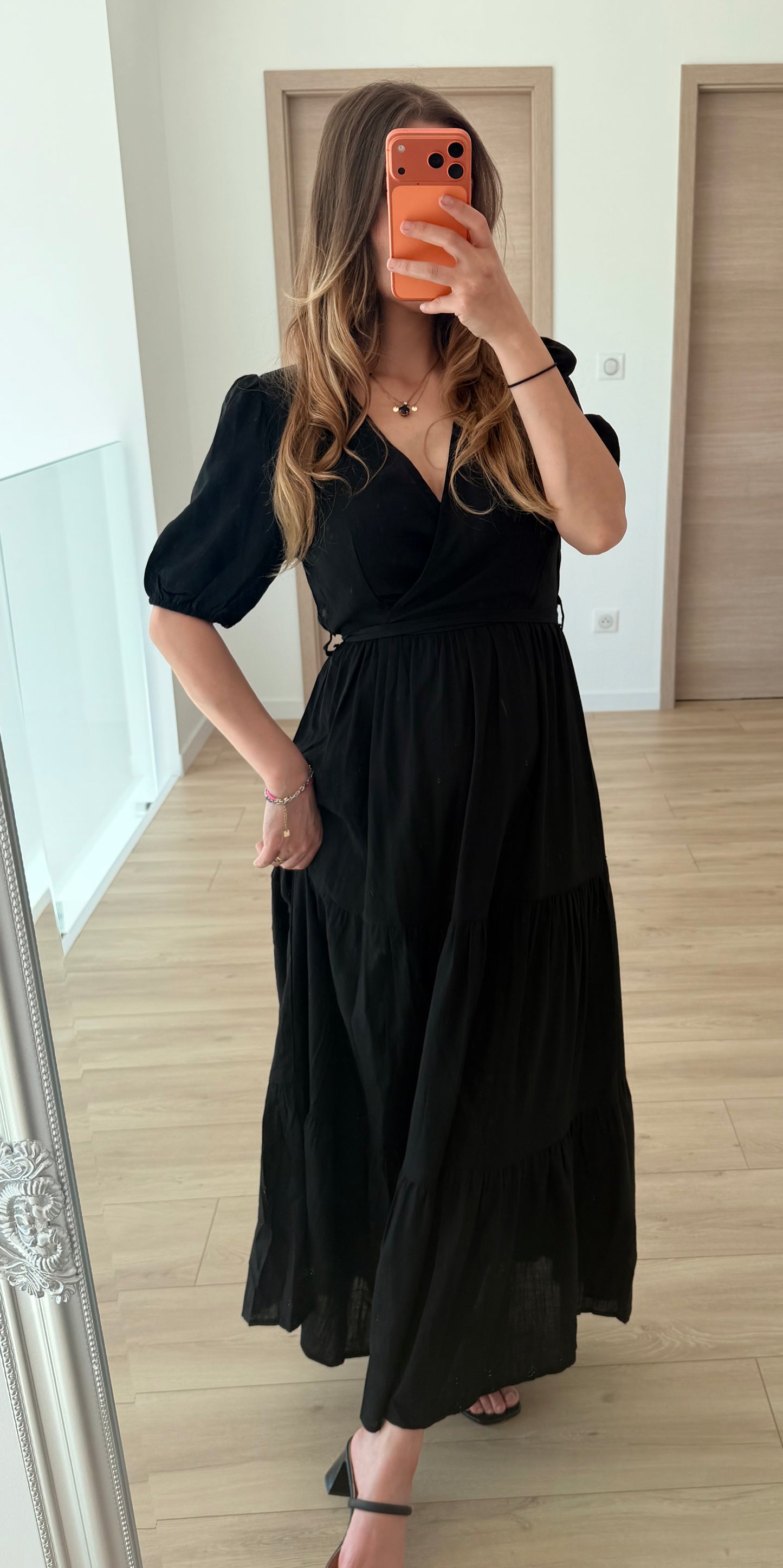 Robe en lin noir