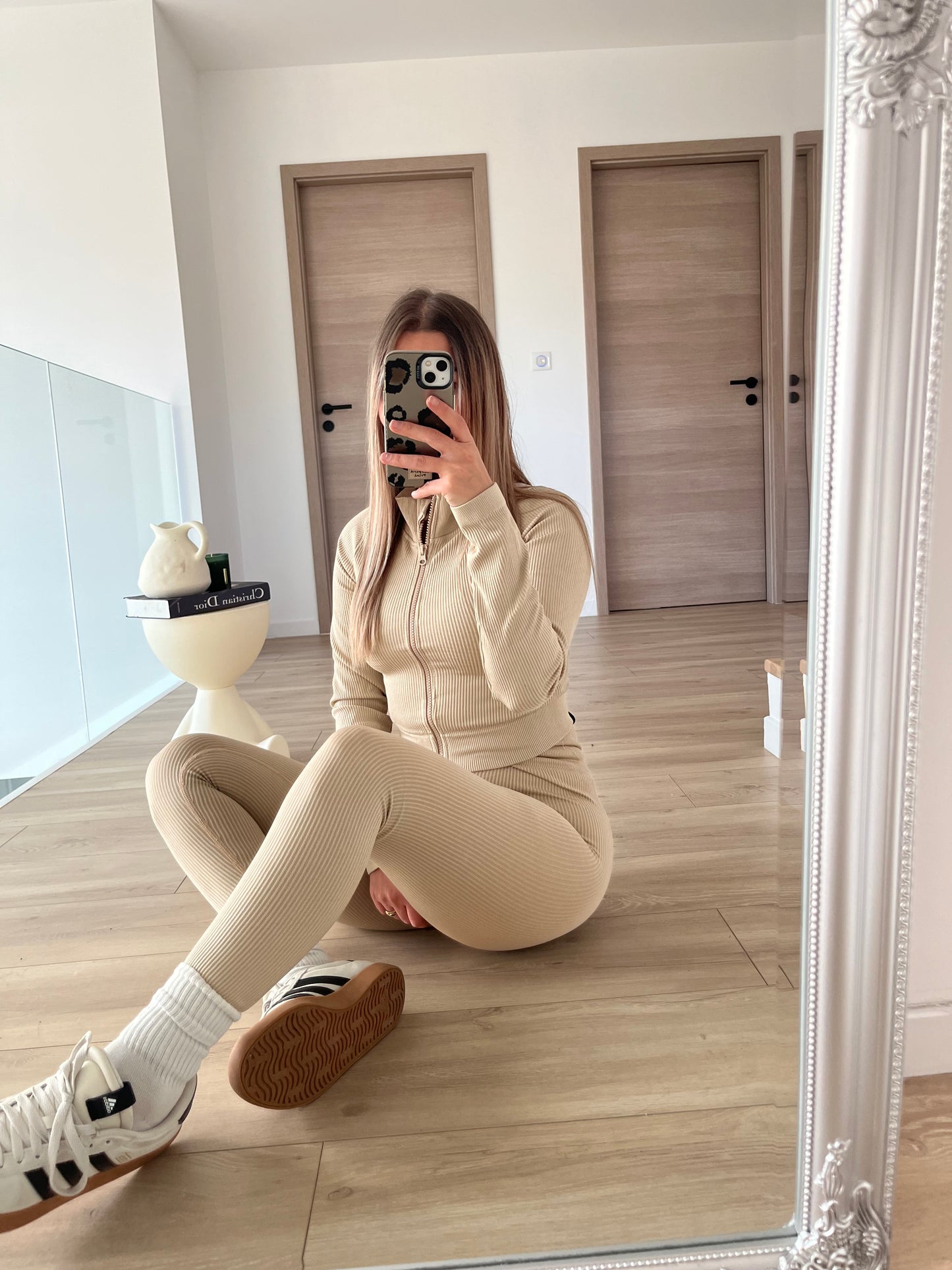 Ensemble legging beige