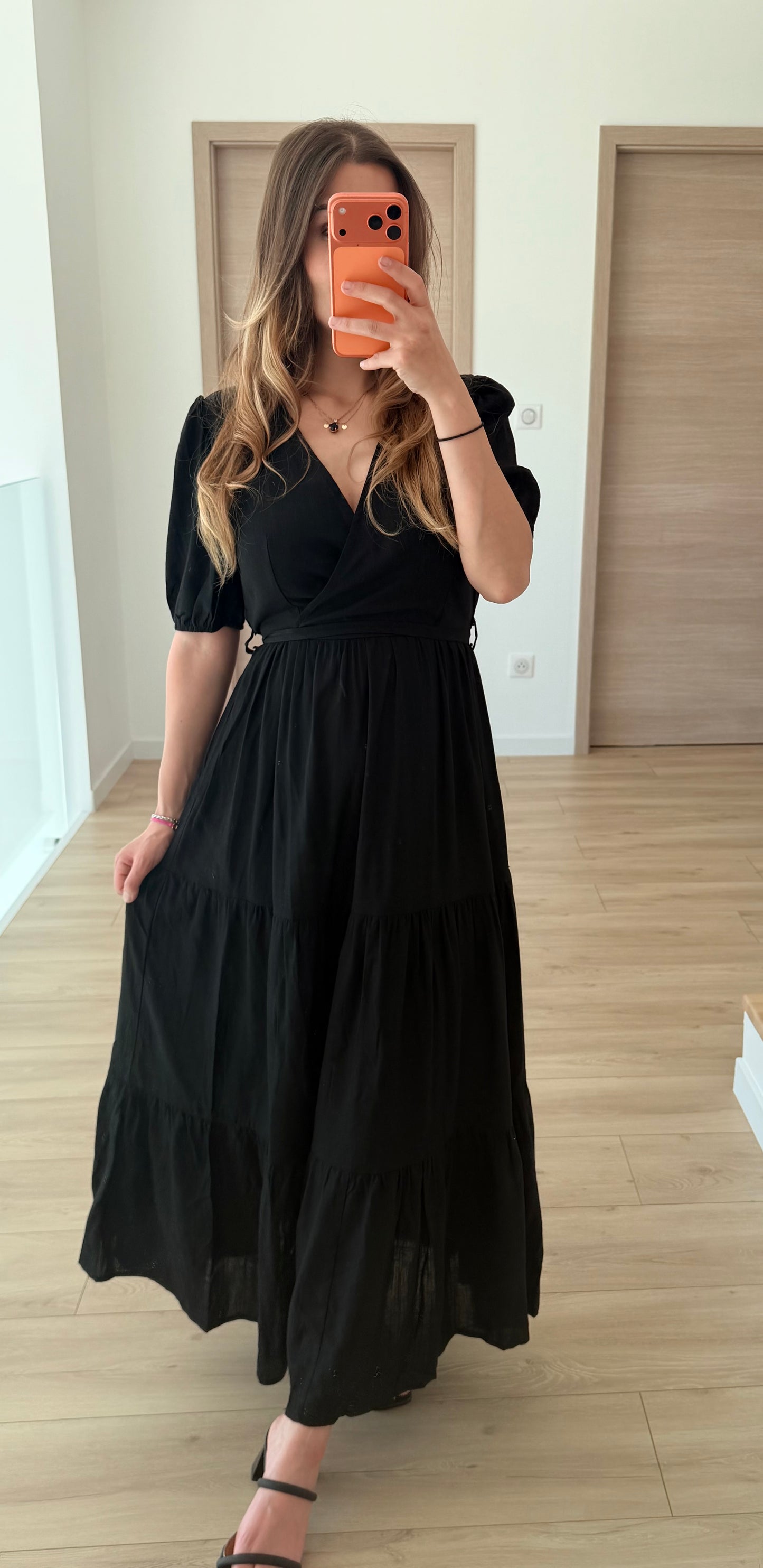 Robe en lin noir